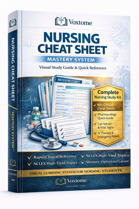 Nursing Cheat Sheet Mastery System™ | Clinical Quick Reference for Nursing Students